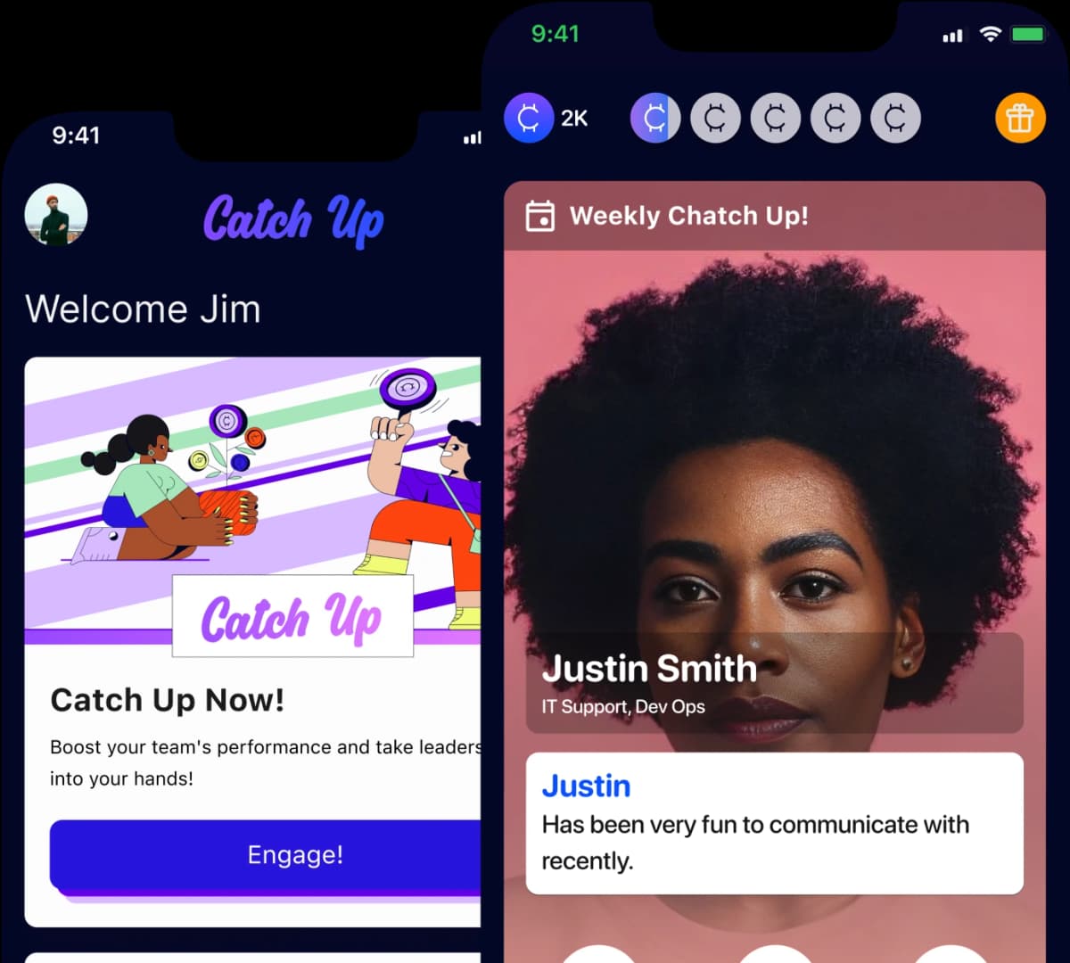 Mobile app screenshots showing meritocracy features