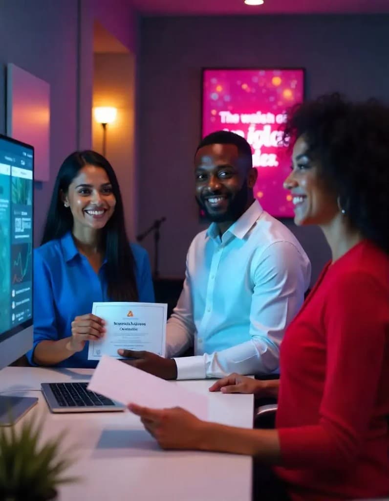 Catch Up AI team celebrating employee recognition