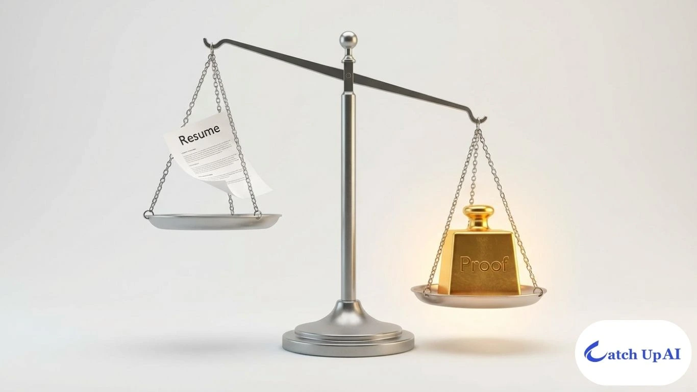 MERIT Score vs. Traditional Resume: The Evolution of Proof - Comparison table showing differences between traditional resumes and verified work profiles